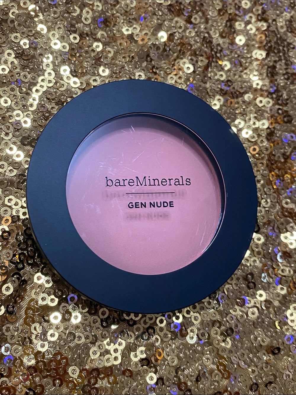 bareMinerals Gen Nude Powder Blush - Pretty In Pink NWOB .21 oz see description